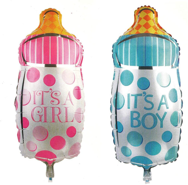 It'S A Boy And It'S A Girl Bottle Shaped Balloons. Helium Quality Foil Balloon For Baby Showers Party Supply Decorations