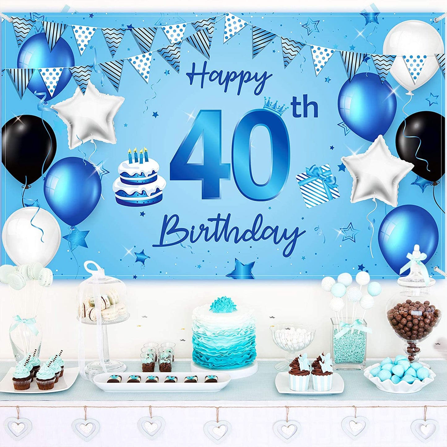 40th Birthday Party Backdrop 