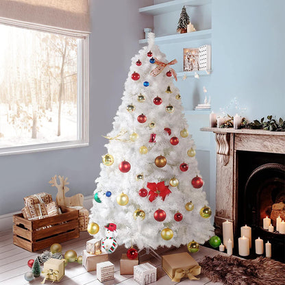 6ft White Snow Artificial Christmas Tree for Indoor/Outdoor Decorations