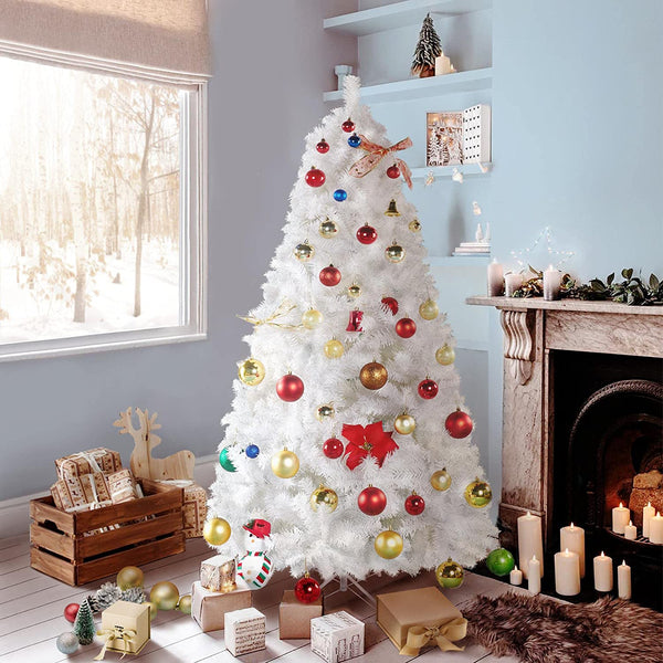 5 Ft White Snow Artificial Christmas Tree for Indoor/Outdoor Decorations