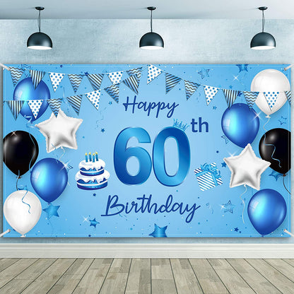 60th Birthday Party Backdrop 