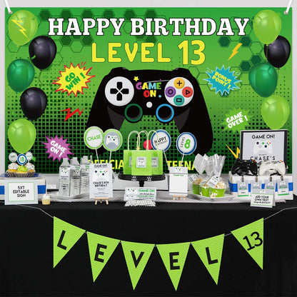 Gaming Theme Birthday Party Backdrop