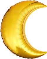 18 Inch Gold Moon Balloons, Moon Shaped Balloons ,Baby Shower /Baby Arrival Party Balloons