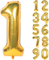 32 Inch Gold Digit Helium Foil Birthday Party Balloons Number 1