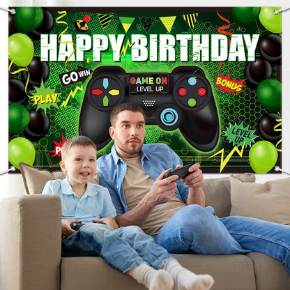 Gaming Theme Birthday Party Backdrop