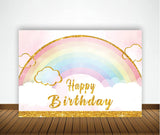 Rainbow Theme Birthday Party Backdrop 