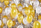 Metallic Golden And White Latex Balloons
