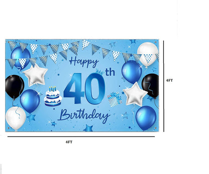 40th Birthday Party Backdrop 