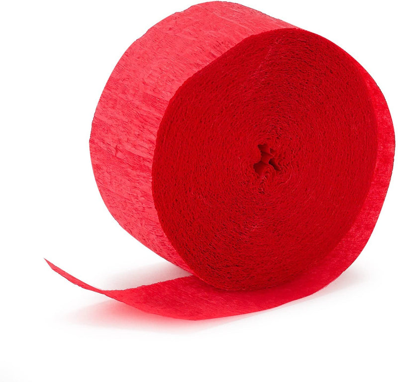 Red Crepe Paper Crepe Paper Streamer (6 Piece) - Party Supplies For Parties, Baby Shower, Bridal Shower