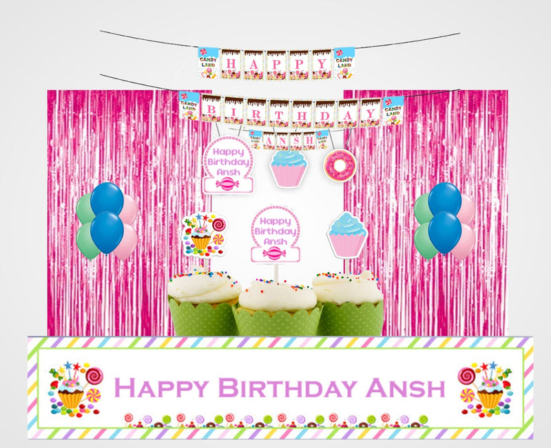 Candyland Theme Birthday Party Decoration Kit