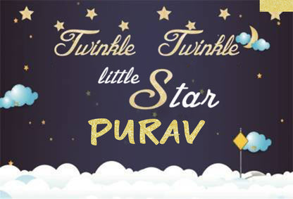 Twinkle Twinkle Little Star Theme Party Backdrop
