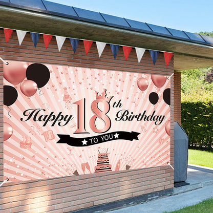 18th Birthday Party Backdrop 