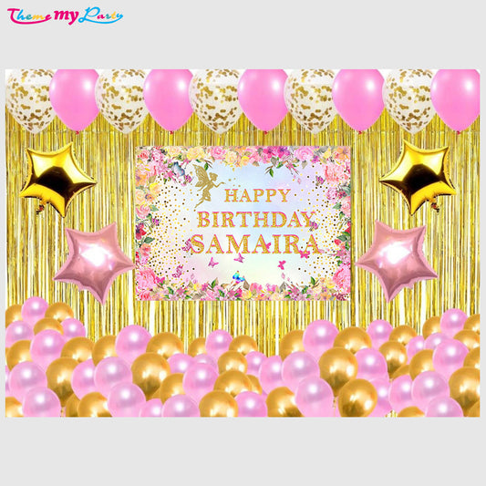 Butterflies & Fairies Theme Birthday Party Complete Party Set for Girls