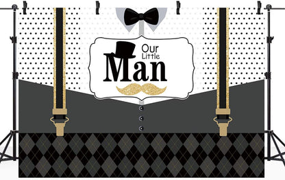 Little Man Theme Party Backdrop