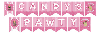 Dog Theme Birthday Party Banner for Decoration