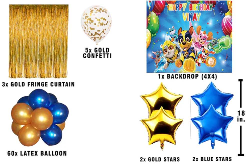 Paw Patrol Theme Birthday Party Decorations Complete Set