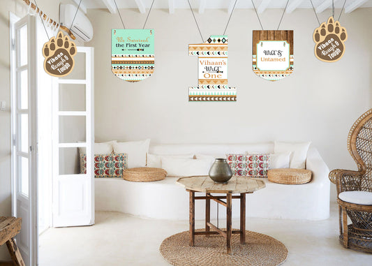 Wild One Birthday Party Theme Hanging Set for Decoration