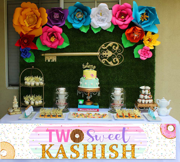 Two Sweet Theme Birthday Party Long Banner for Decoration