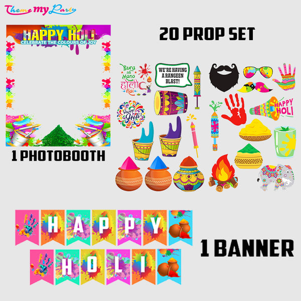 Holi Party Combo Kit For Decorations