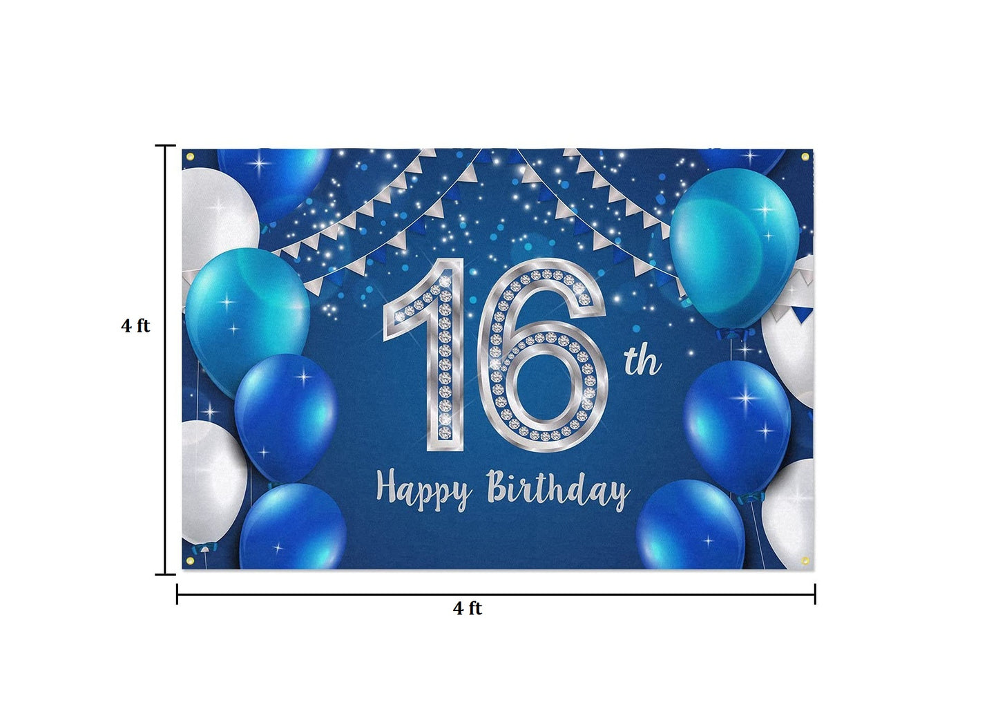 16th Birthday Party Backdrop 