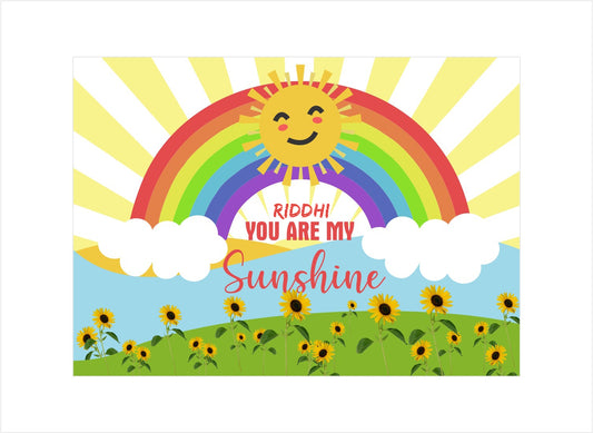 Sunshine Theme Birthday Party Backdrop