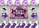80th Birthday Curtain kit with four by four Backdrop 