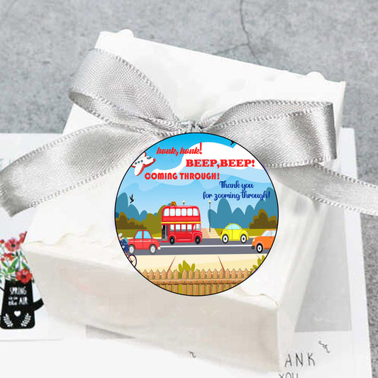 Transport Theme Birthday Party Thank You Gift Tags 