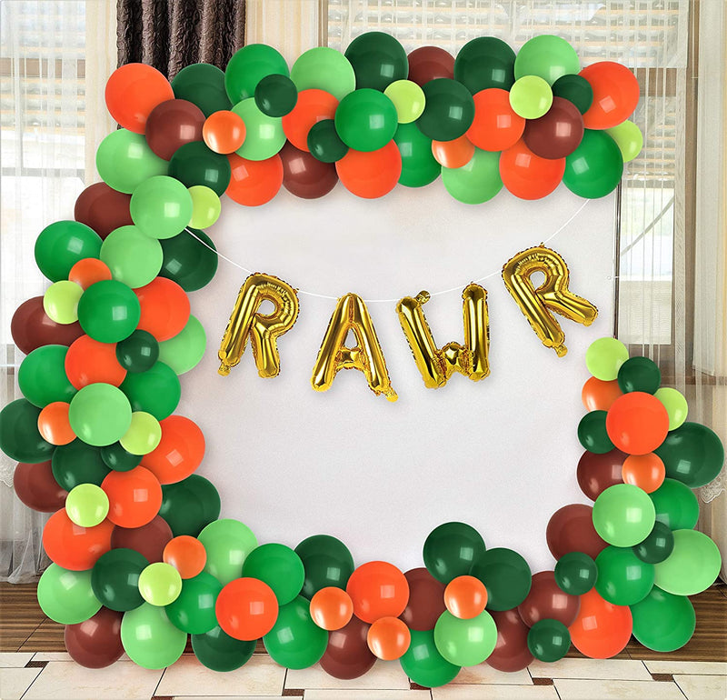 Dinosaur Birthday Party Balloon Garland & Arch Kit, Roar Foil Letters