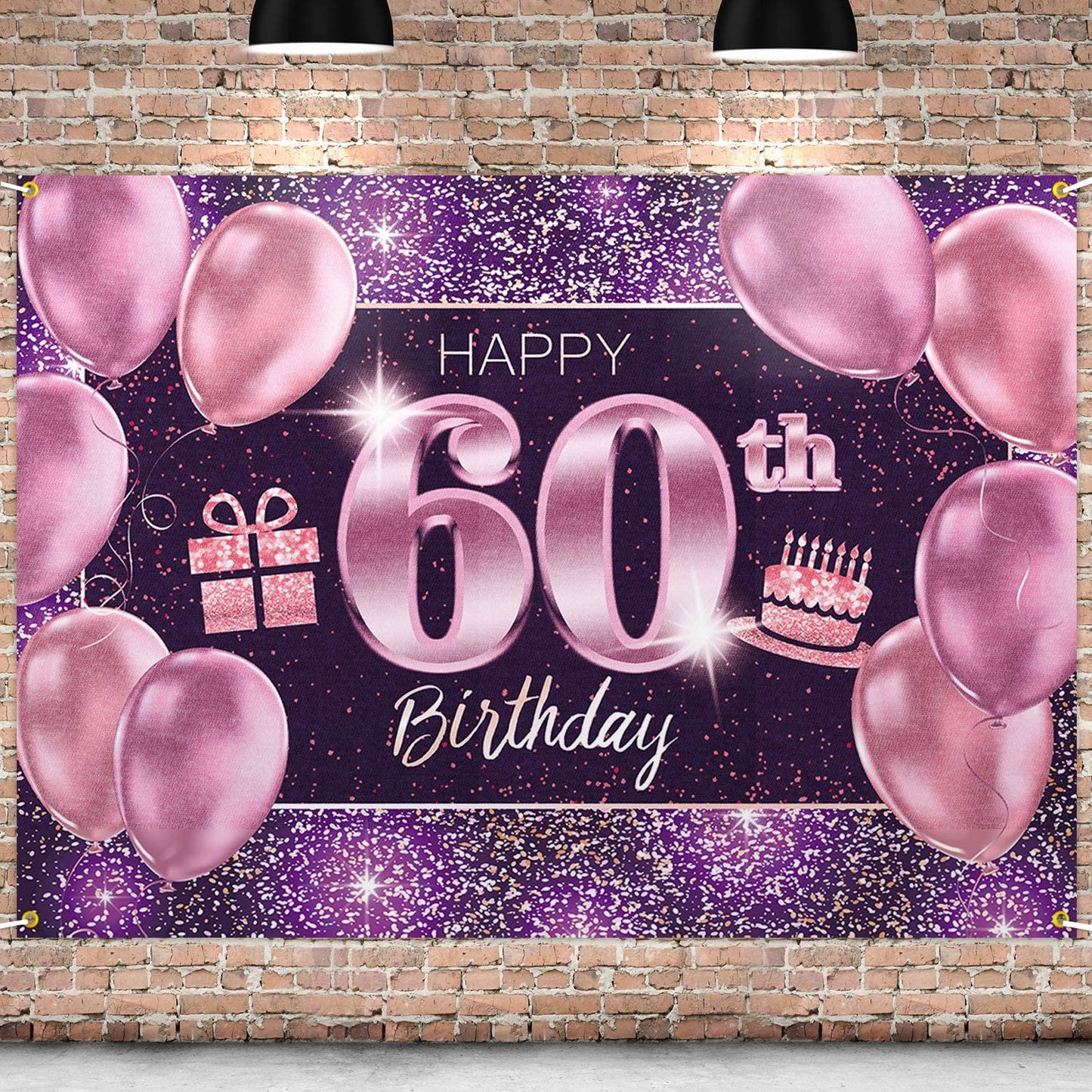 60th Birthday Party Backdrop 
