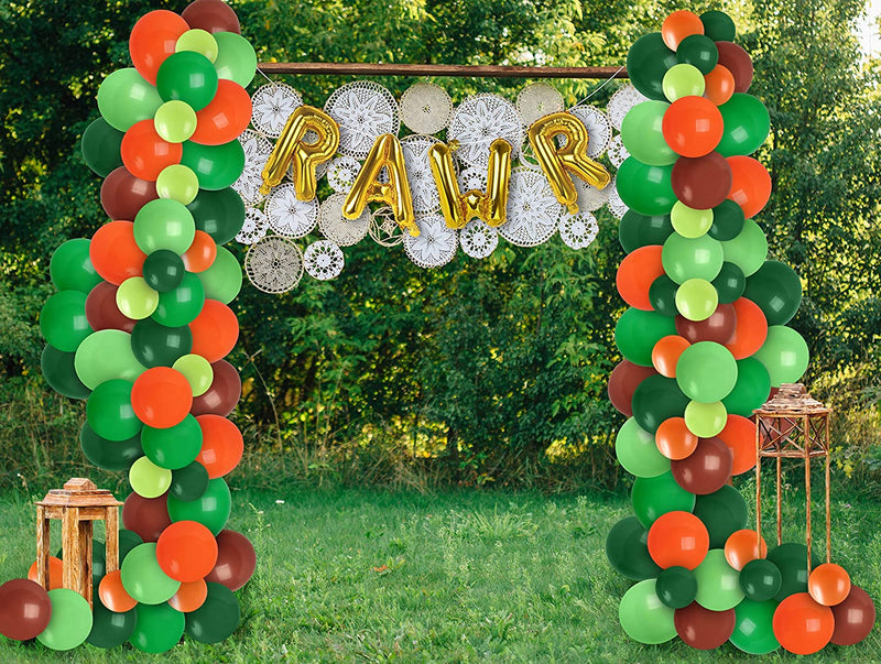 Dinosaur Birthday Party Balloon Garland & Arch Kit, Roar Foil Letters