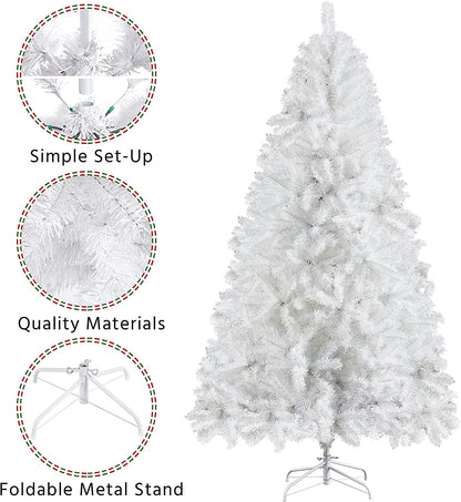 5 Ft White Snow Artificial Christmas Tree for Indoor/Outdoor Decorations