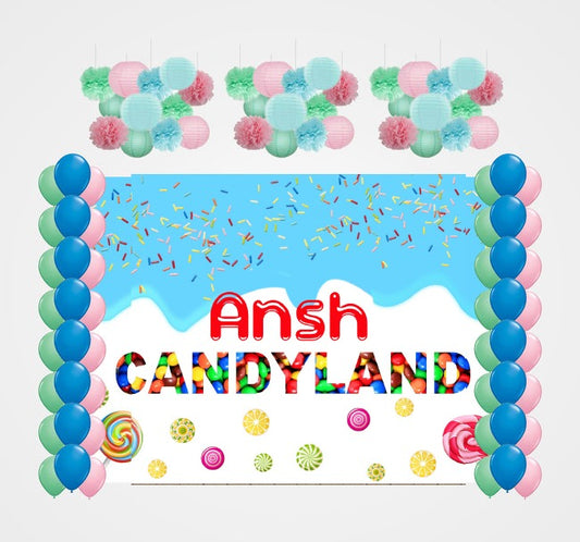 Candyland Theme Birthday Party Complete Decoration Kit