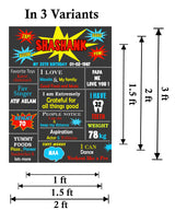 Super Heroes Theme  Customized Chalkboard/Milestone Board for Kids Birthday Party