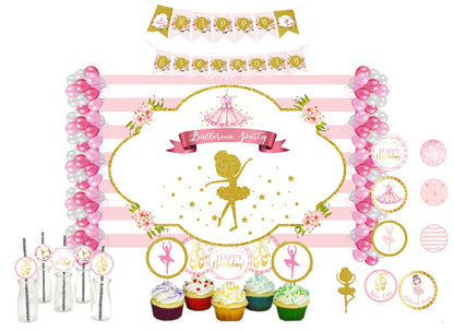 Ballerina Theme Birthday Party Complete Decoration Kit
