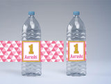 One Is Fun First Birthday Theme Water Bottle Labels