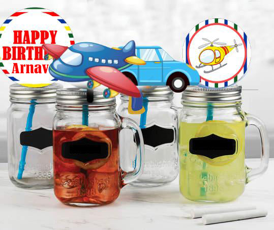 Transport Theme Birthday Party Paper Decorative Straws