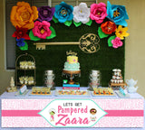 Spa Theme Birthday Party Long Banner for Decoration