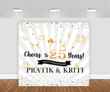 25th Anniversary Party Backdrop For Decorations