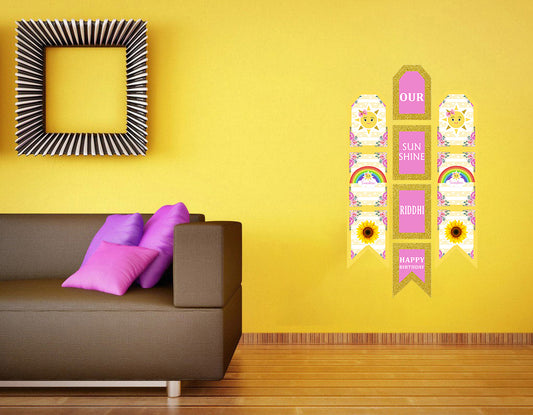 Sunshine Theme Birthday Party Paper Door Banner for Wall Decoration
