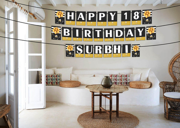 18th Birthday Party Banner for Decoration