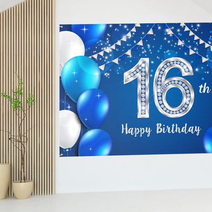 16th Birthday Party Backdrop 