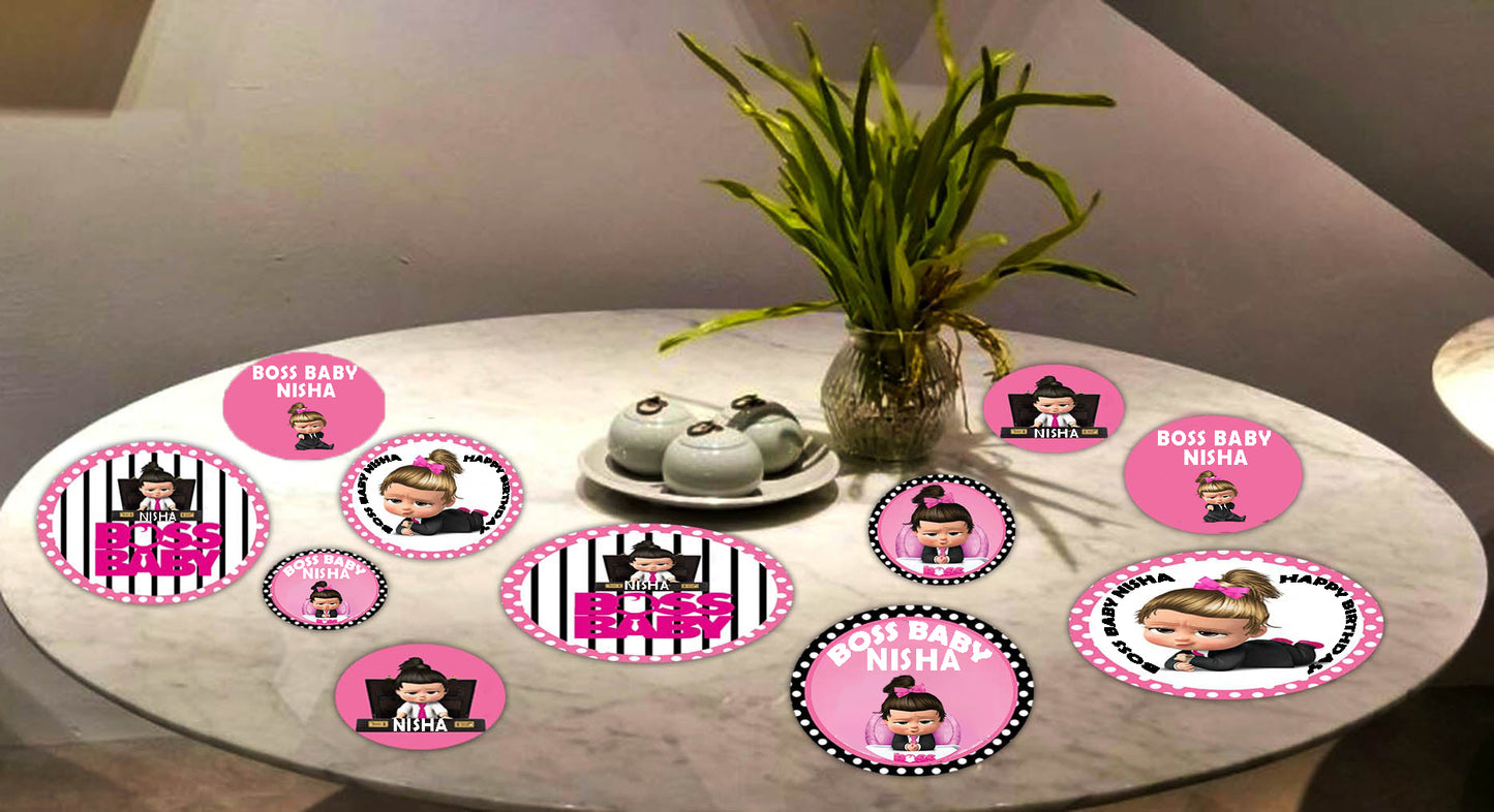 Boss Baby Girl Theme Birthday Party Table Confetti