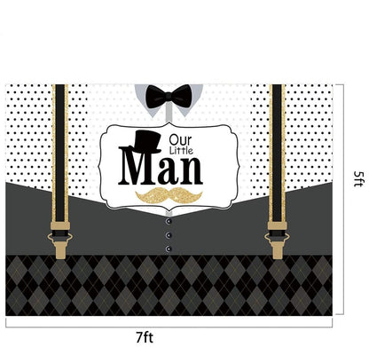 Little Man Theme Party Backdrop