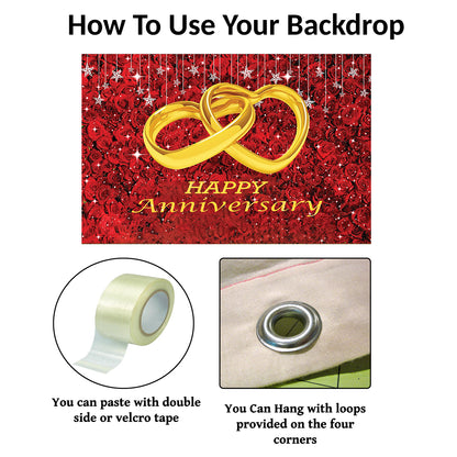 Anniversary Party Backdrop Banners for Couples