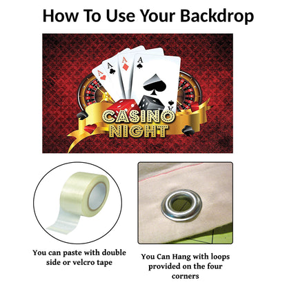 Casino Party Backdrop For Card Party Decoration