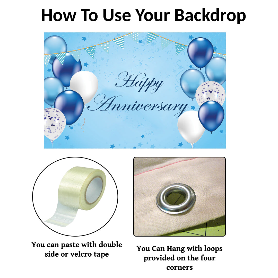 Anniversary Party Backdrop Banners for Couples