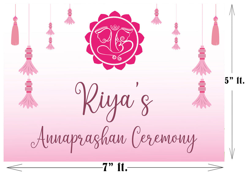 Annaprashan Ceremony Girls Backdrop Banner Decoration