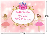 Twin Girls Theme Birthday Party Backdrop