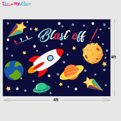 Space Theme Party Backdrop