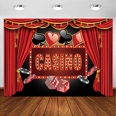 Casino Party Backdrop For Card Party Decoration